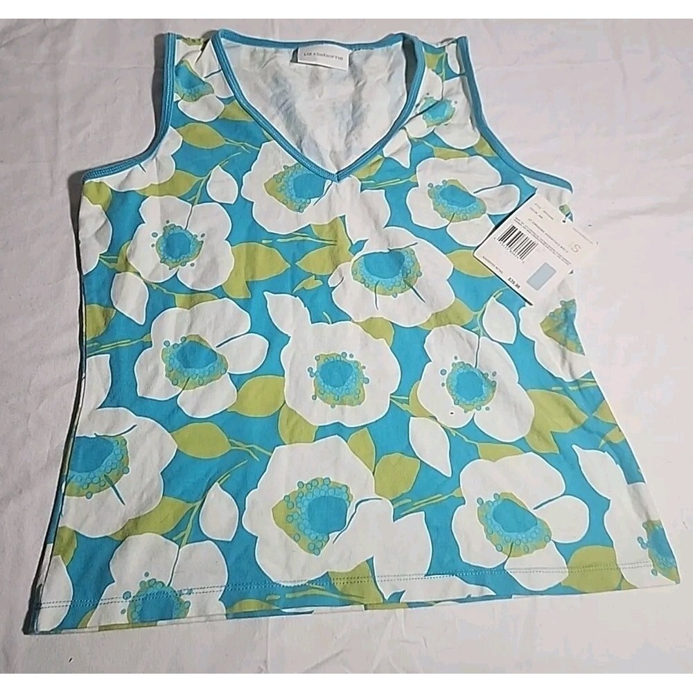 LIZ CLAIBORNE  NWT‎ Women Lightweight Stretch Tank Top Multicolor Floral S